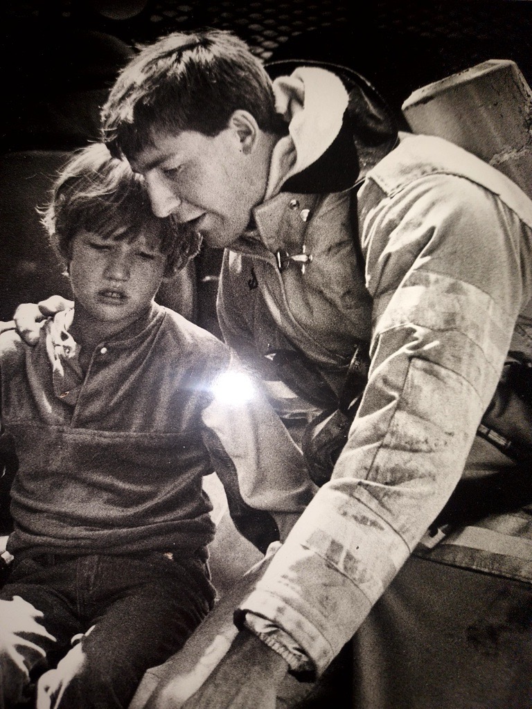 Steve Dubay as a child with his father